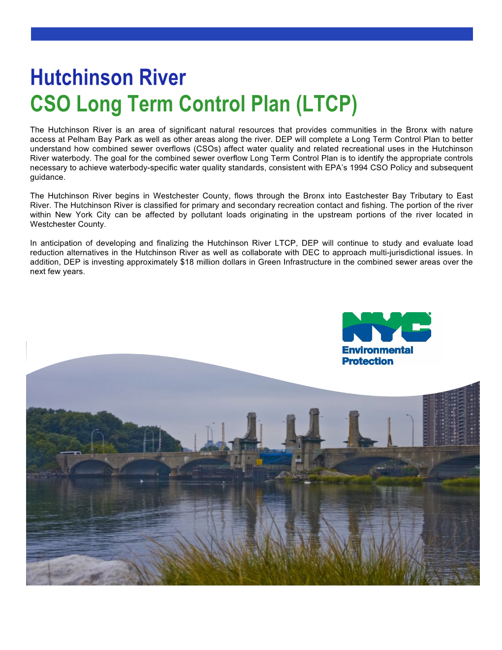 Hutchinson River CSO Long Term Control Plan (LTCP)