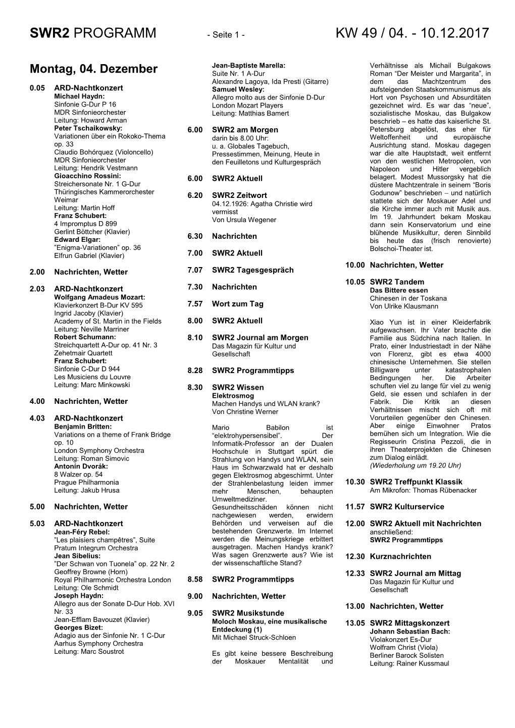 Swr2 Programm Kw 49