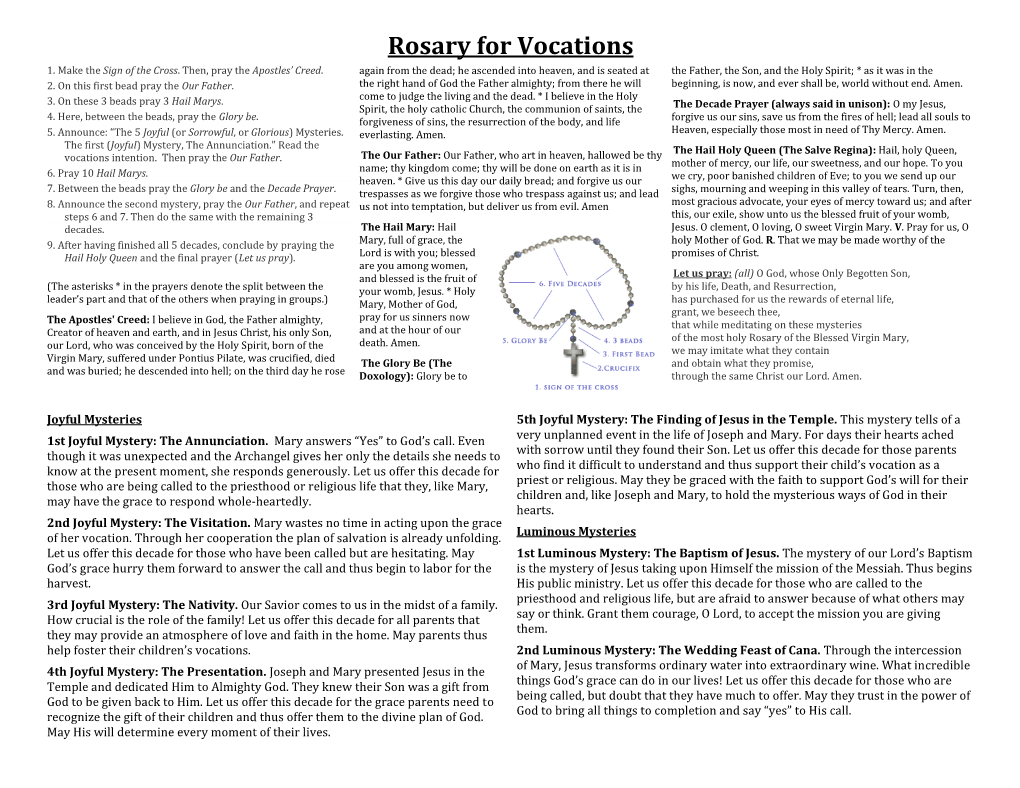 Download Rosary for Vocations