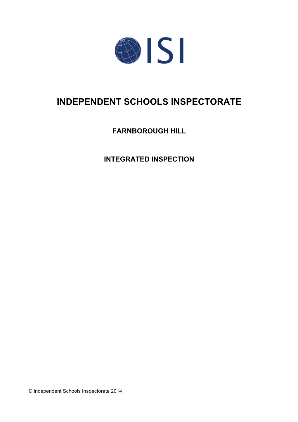 Farnborough Hill ISI Report
