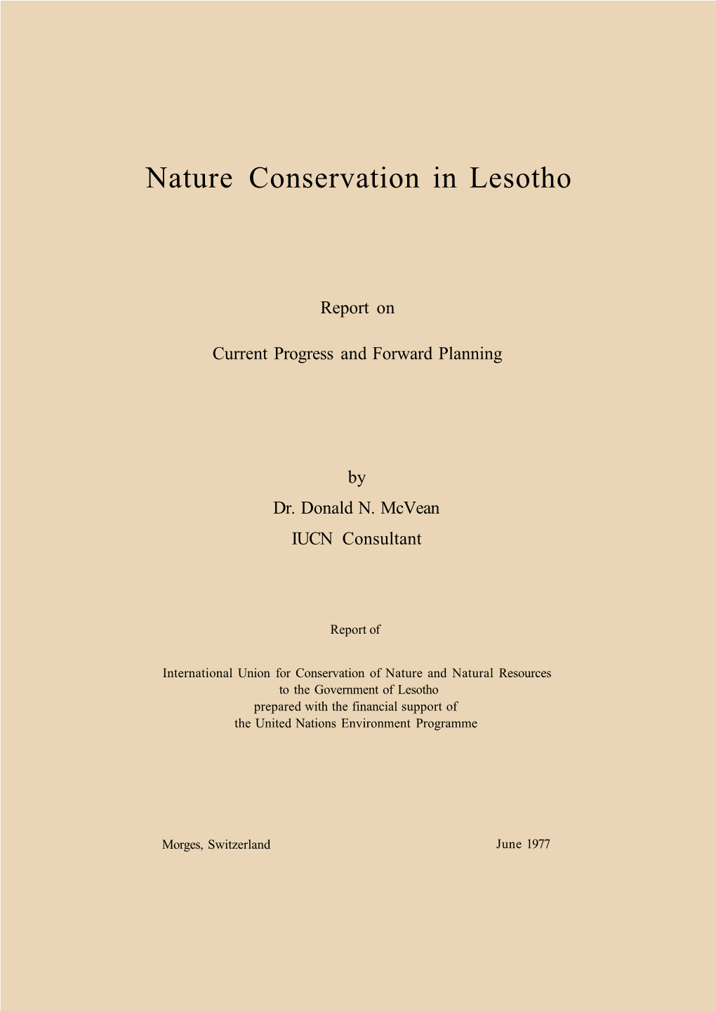 Nature Conservation in Lesotho