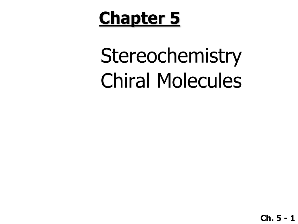 Enantiomers & Diastereomers