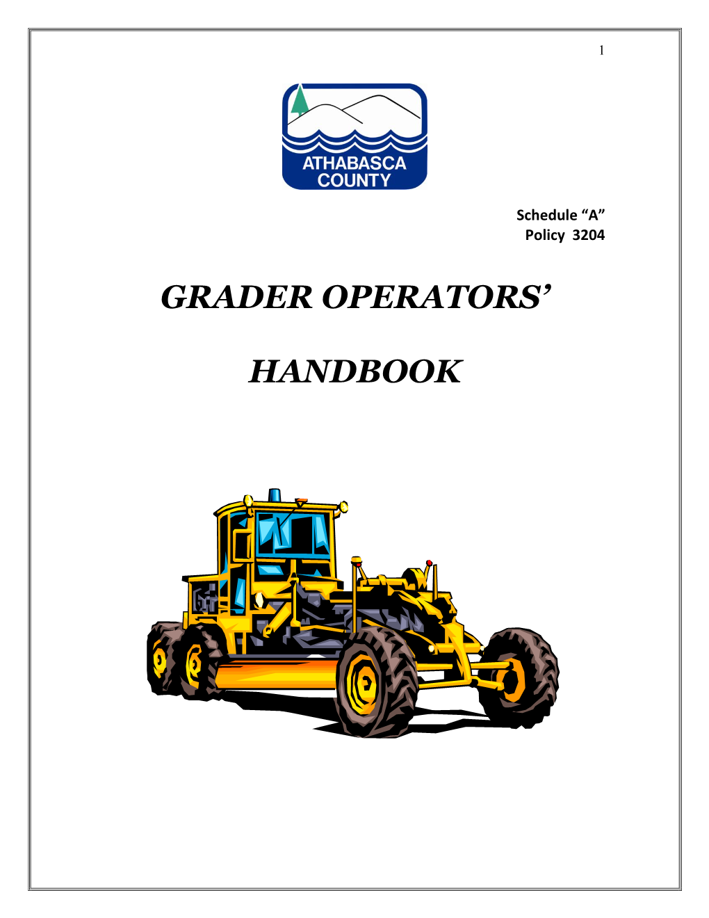 Grader Operators' Handbook