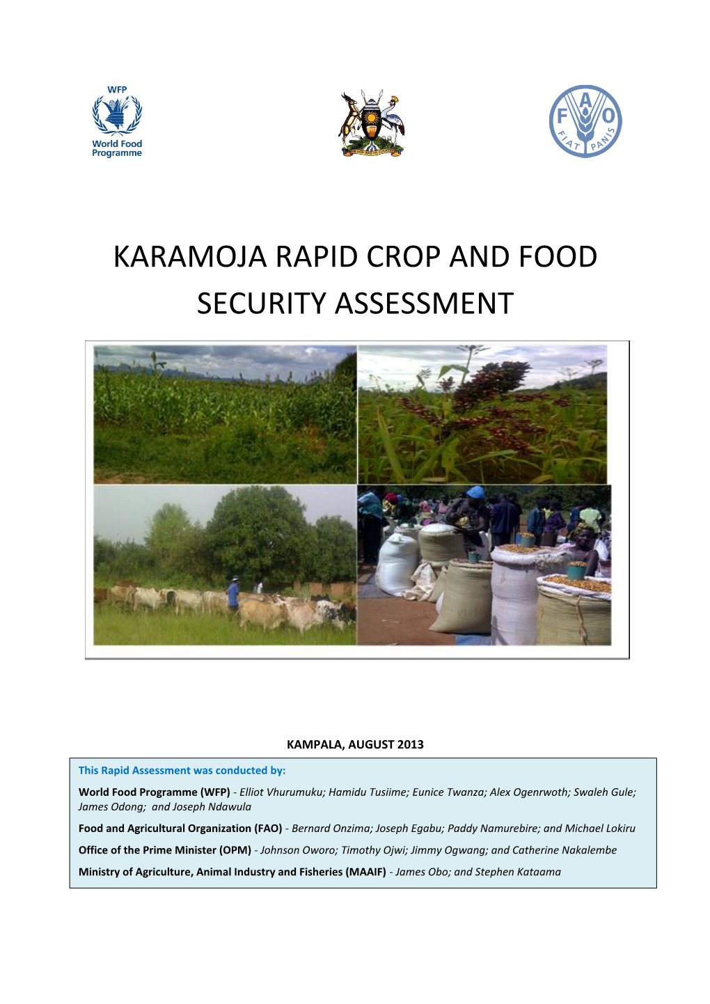 Karamoja Rapid Crop and Food Security Assessment