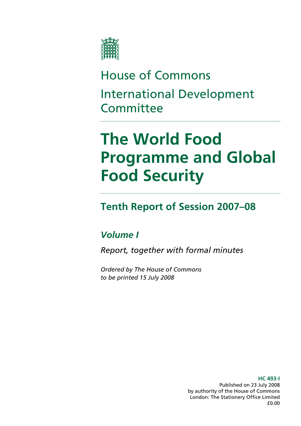 The World Food Programme and Global Food Security