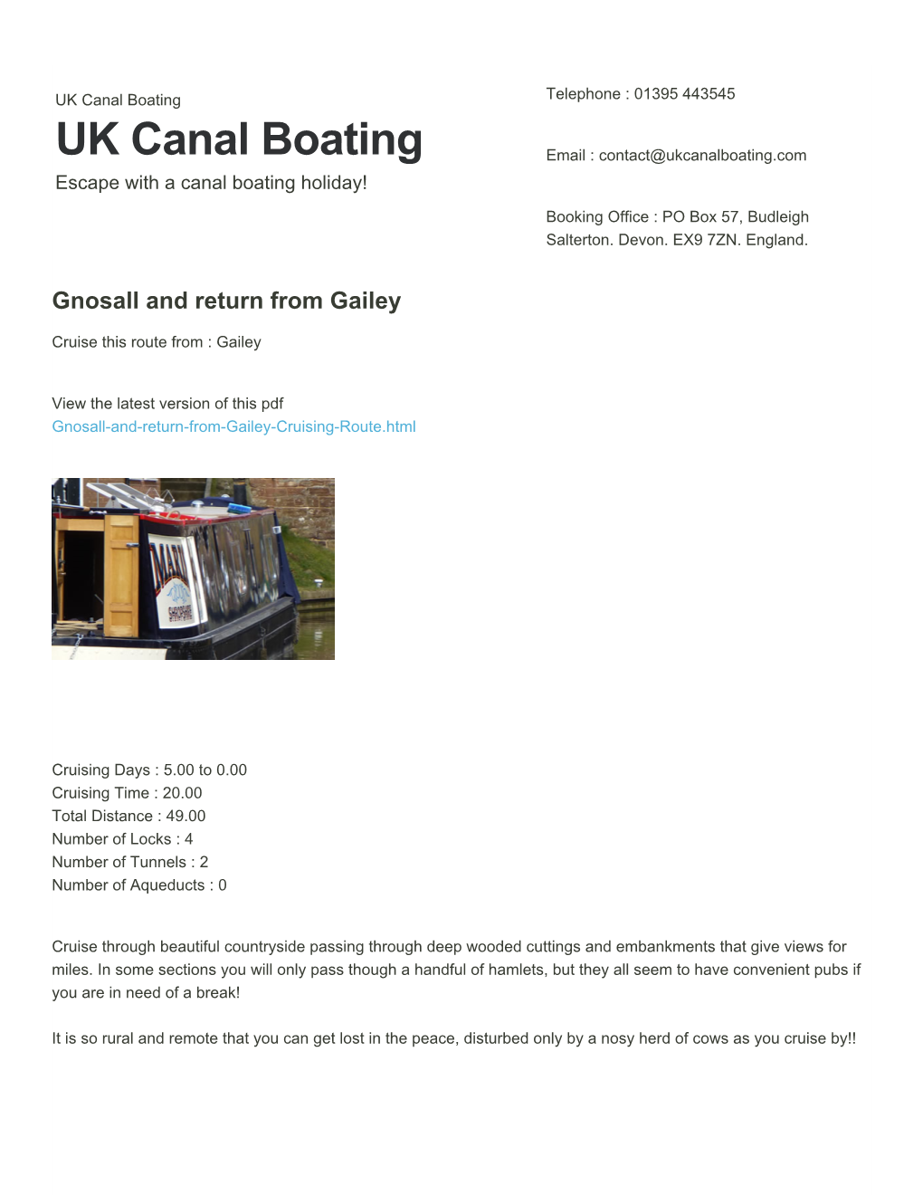 Gnosall and Return from Gailey | UK Canal Boating