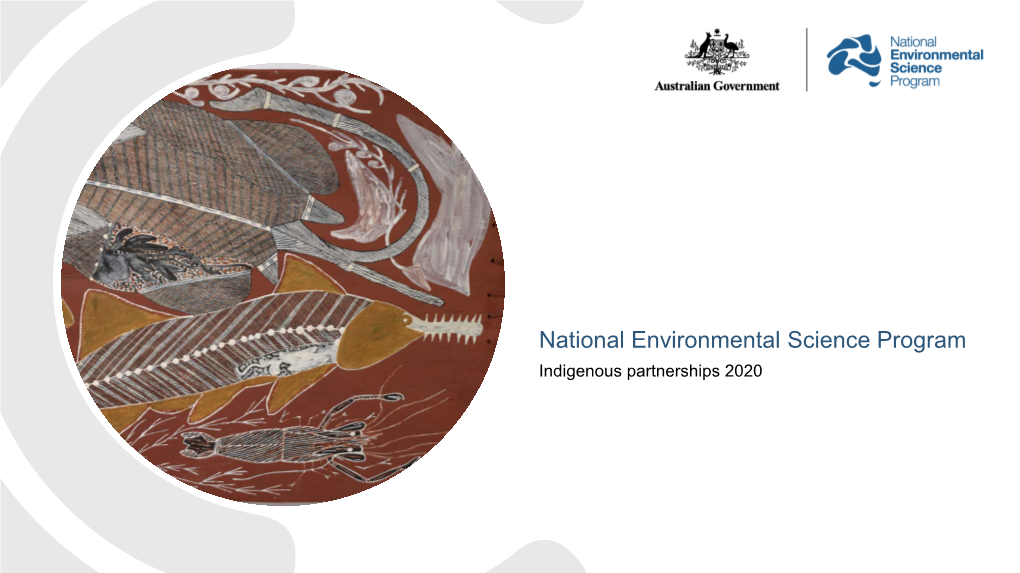 National Environmental Science Program Indigenous Partnerships 2020 National Environmental Science Program Indigenous Partnerships 2020