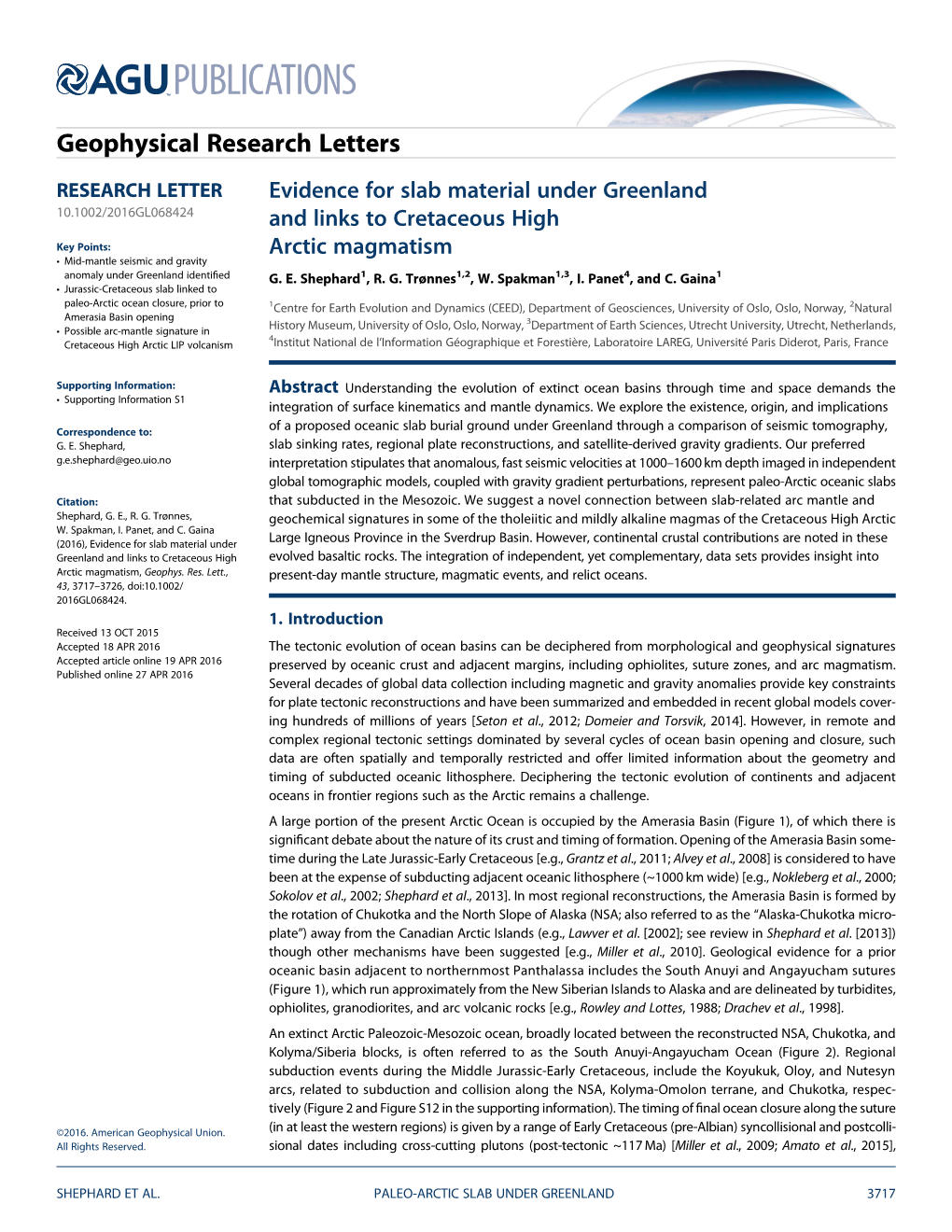 Evidence for Slab Material Under Greenland and Links to Cretaceous