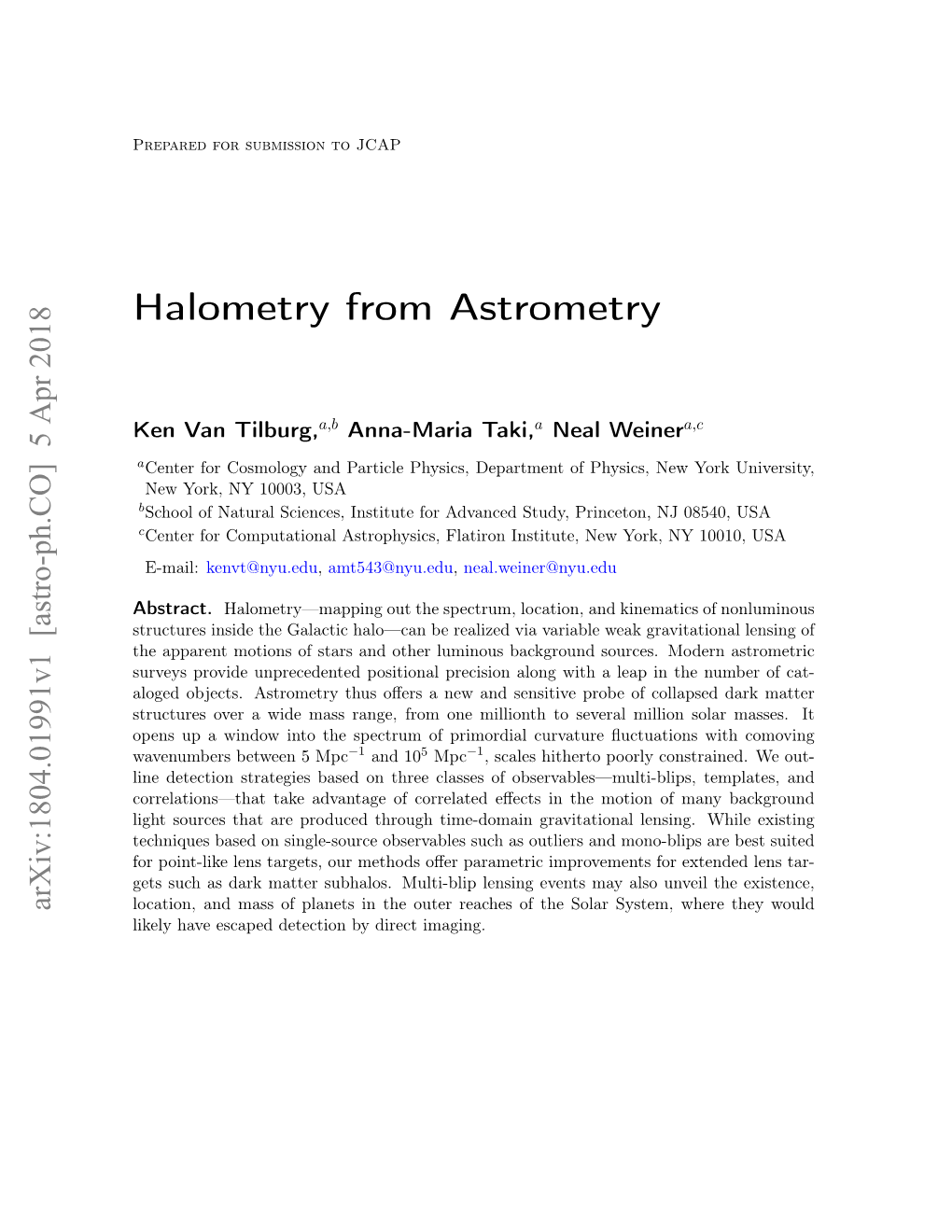 Halometry from Astrometry