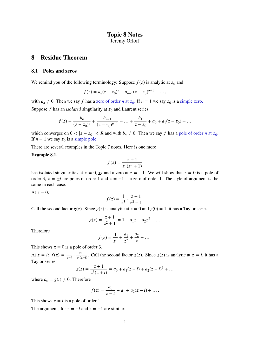 Residue Theorem