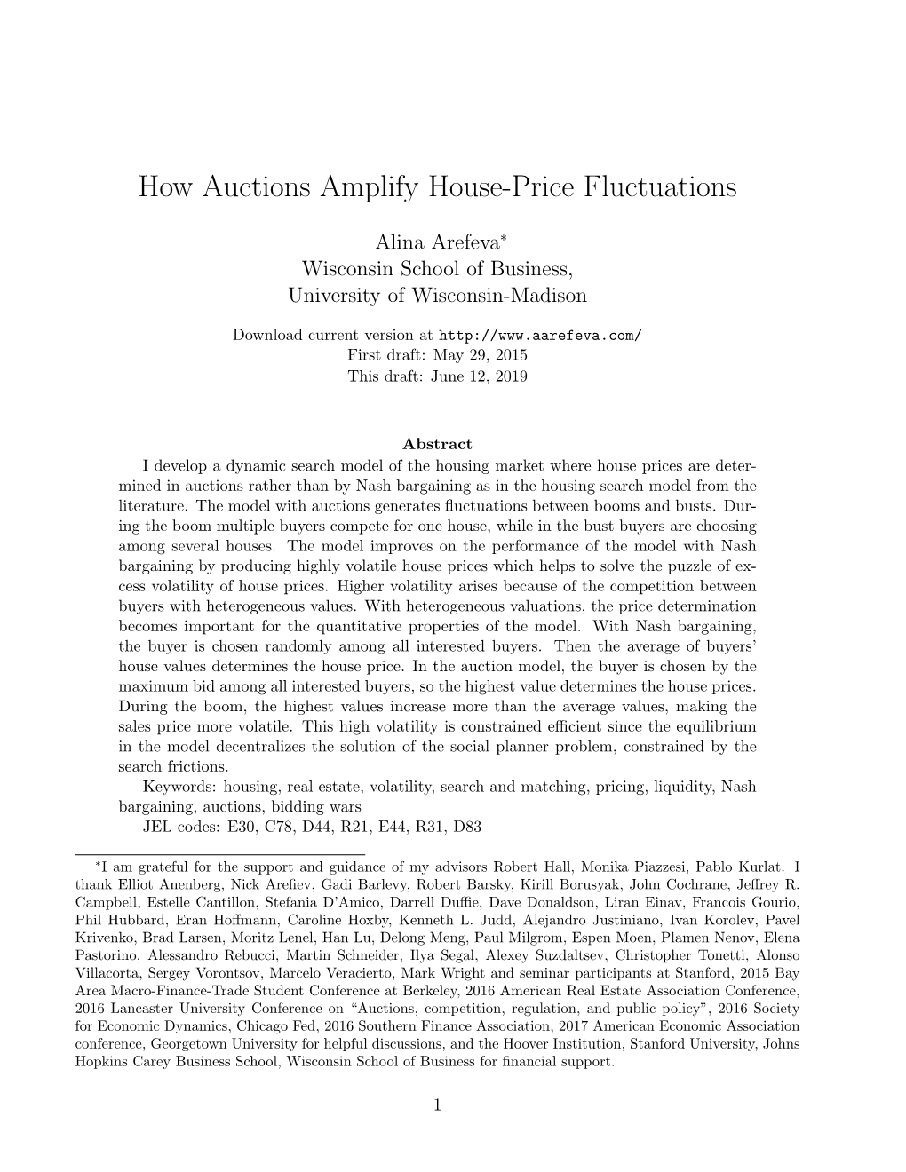 How Auctions Amplify House-Price Fluctuations