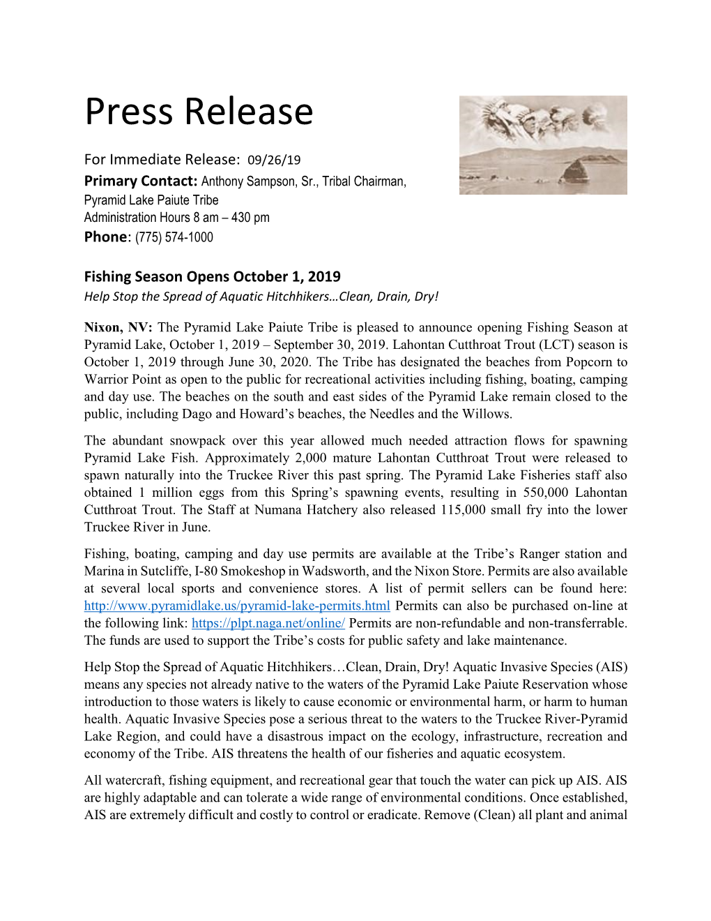 2019-2020-Fishing-Season-Press-Release.Pdf