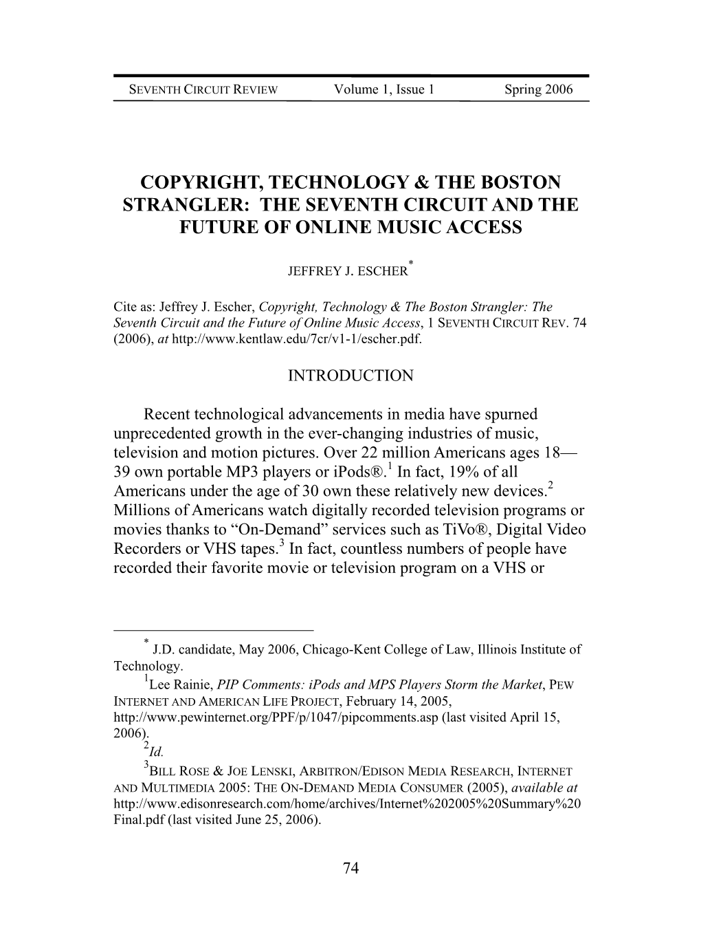 Copyright, Technology & the Boston Strangler