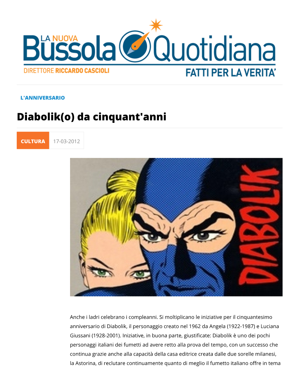 Diabolik(O) Da Cinquant'anni