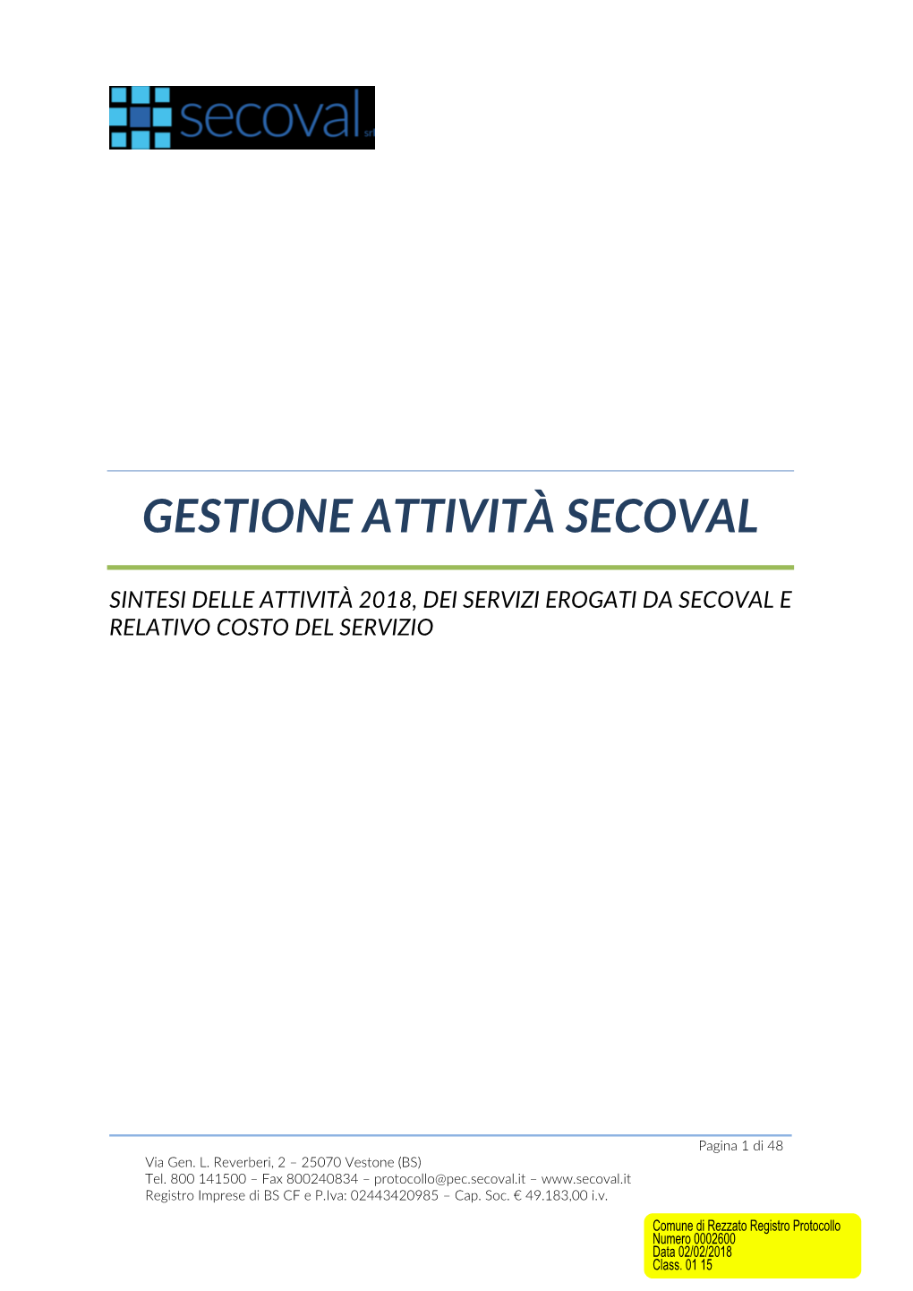 Gestione Attività Secoval