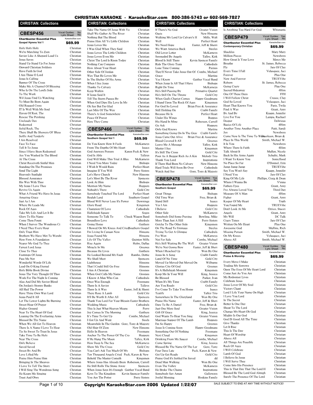 Disk Catalog by Category