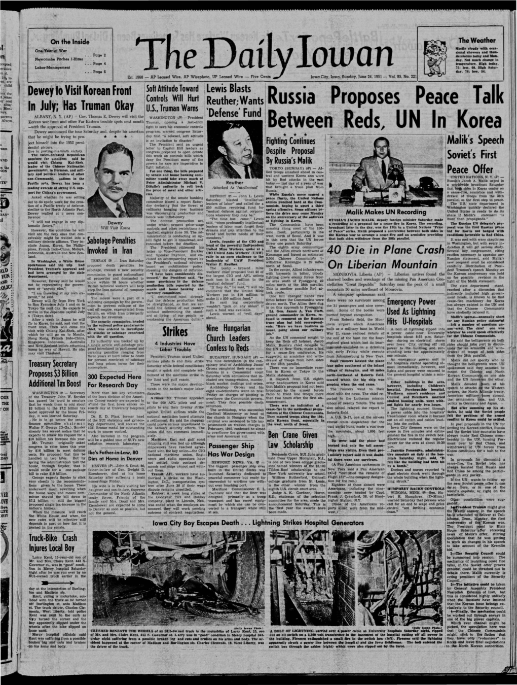 Daily Iowan (Iowa City, Iowa), 1951-06-24