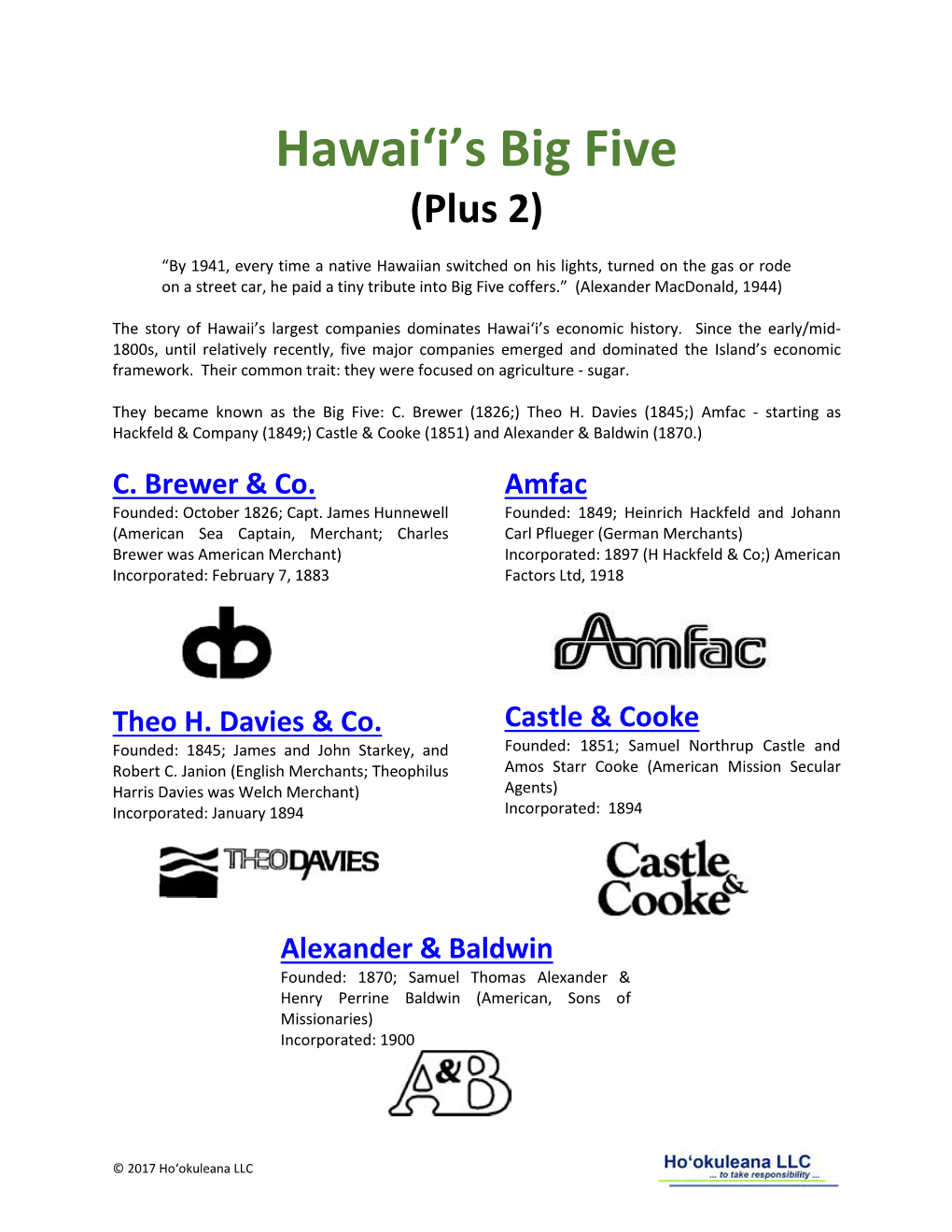 Hawaiʻi's Big Five