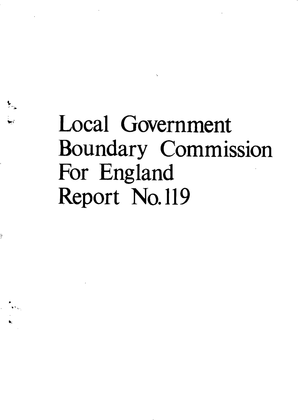 Local Government Boundary Commission for England Report No