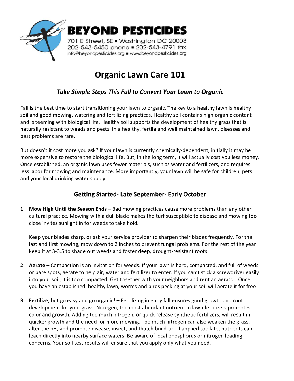 Organic Lawn Care 101