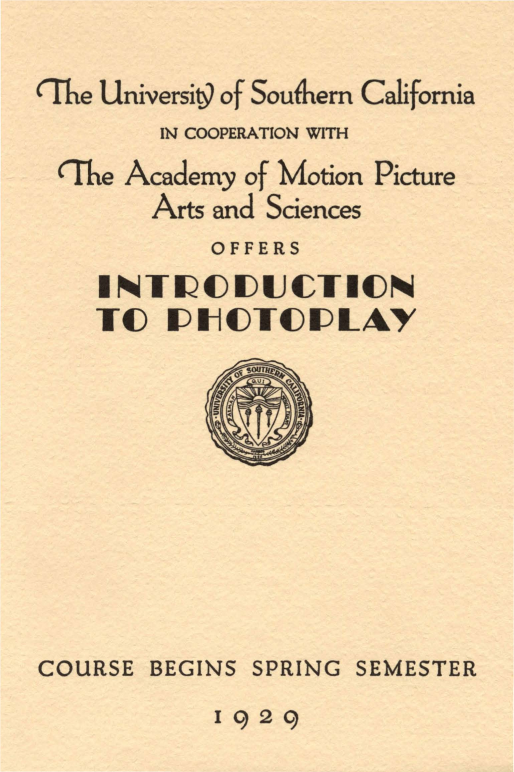 Me University of Southern California Me Academy of Motion Picture Arts