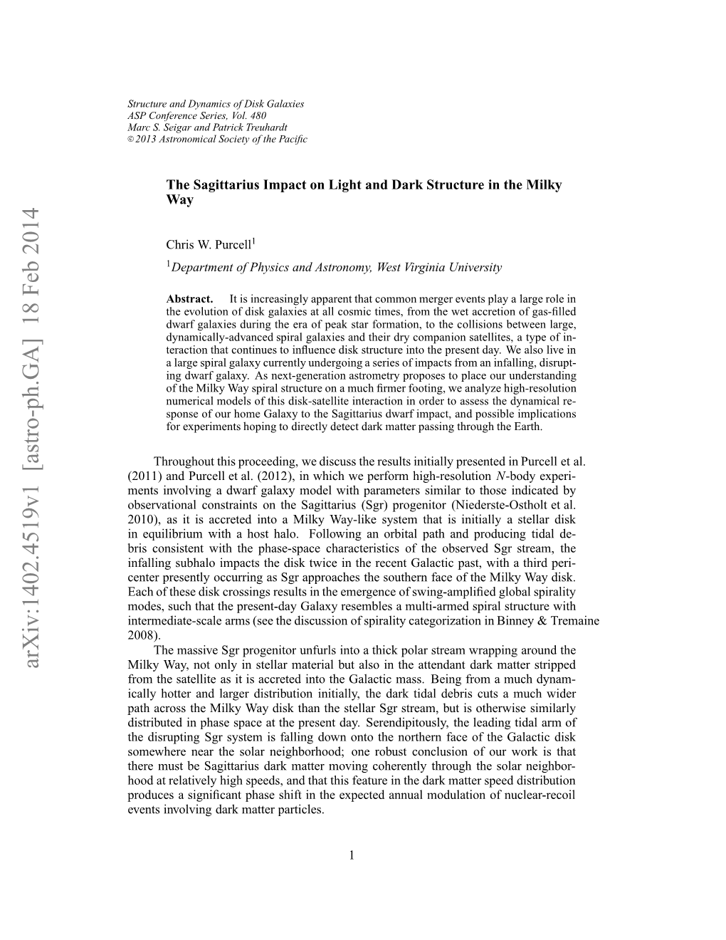 Arxiv:1402.4519V1 [Astro-Ph.GA] 18 Feb 2014 Rdcsasgicn Hs Hf Nteepce Nulmod Annual Expected Particles