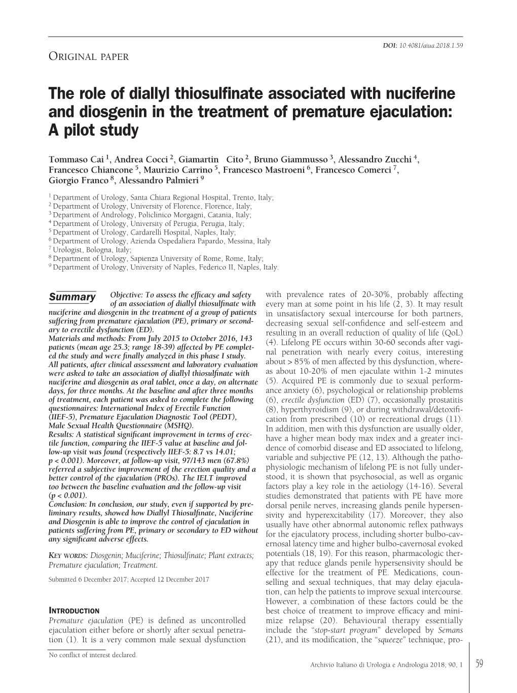 The Role of Diallyl Thiosulfinate Associated with Nuciferine And