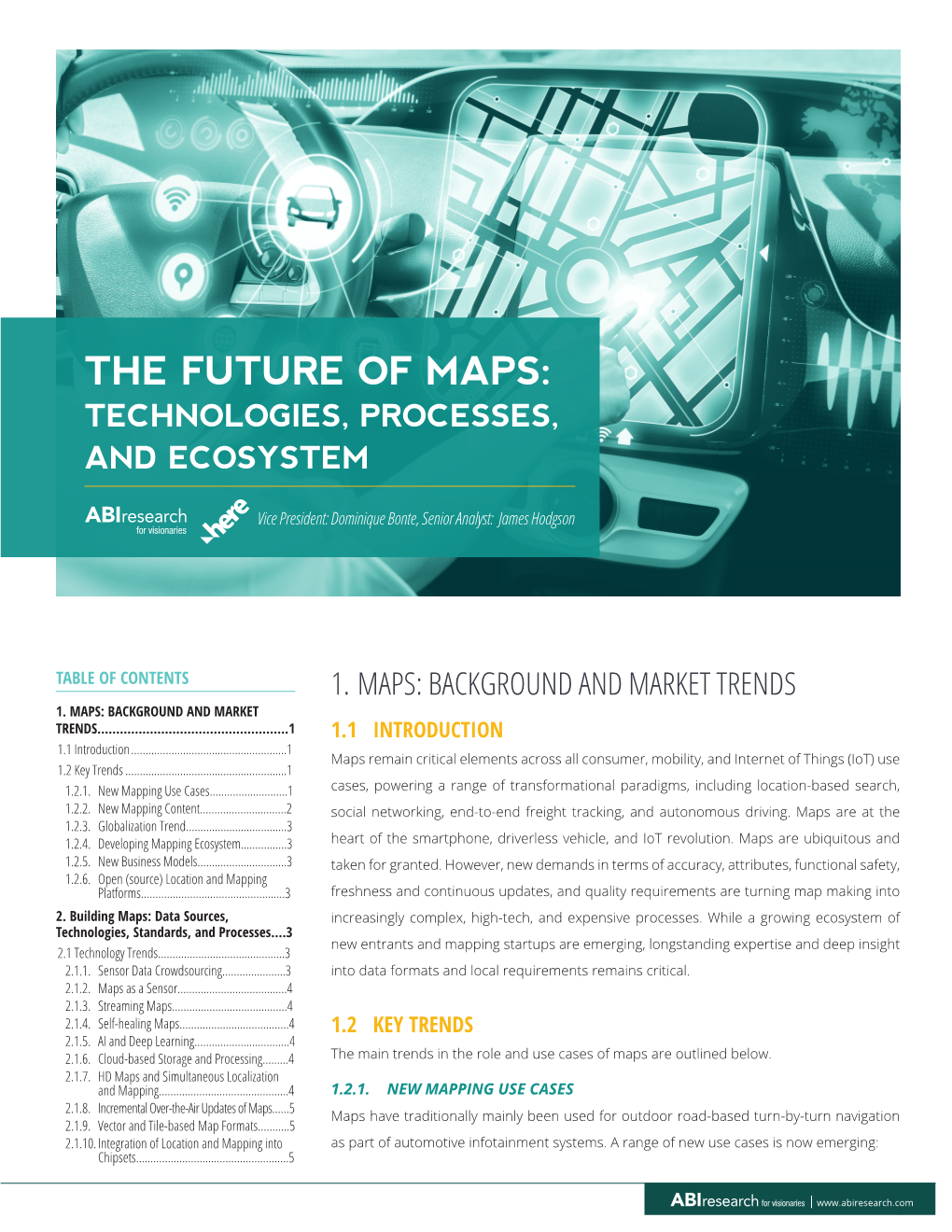 The Future of Maps: Technologies, Processes, and Ecosystem