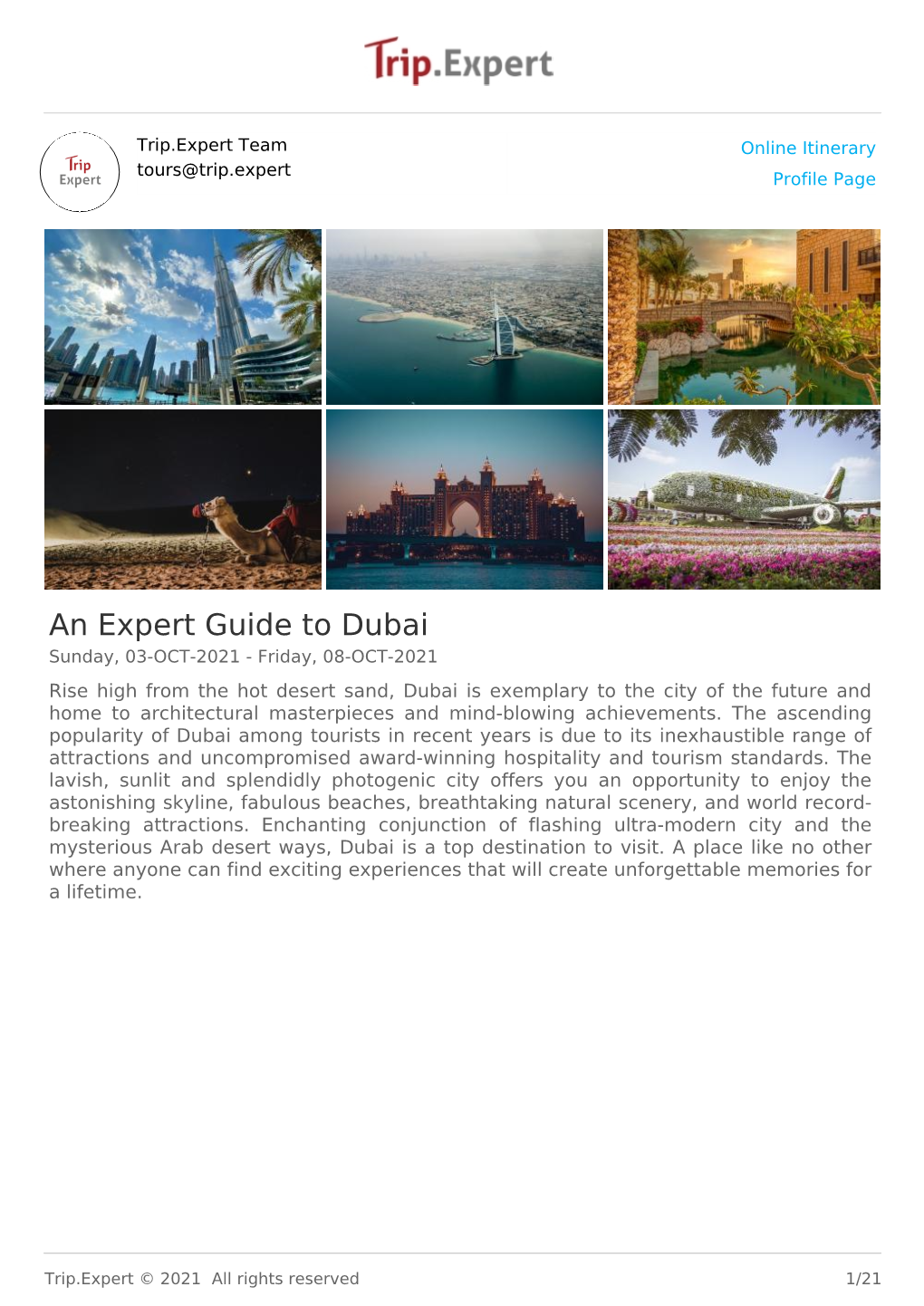 An Expert Guide to Dubai
