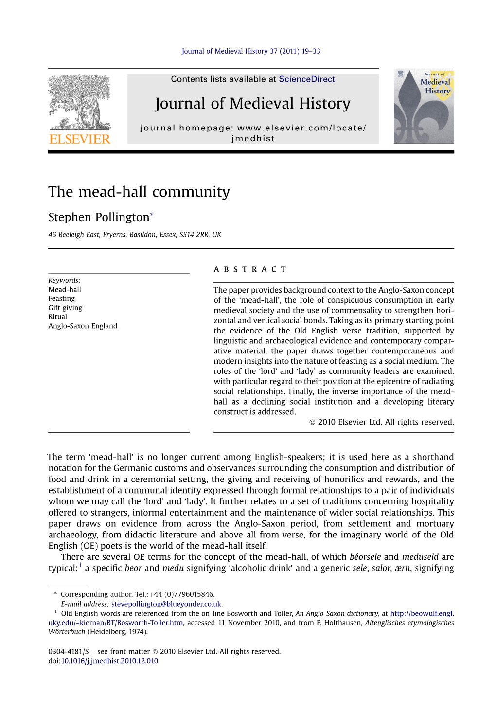 The Mead-Hall Community