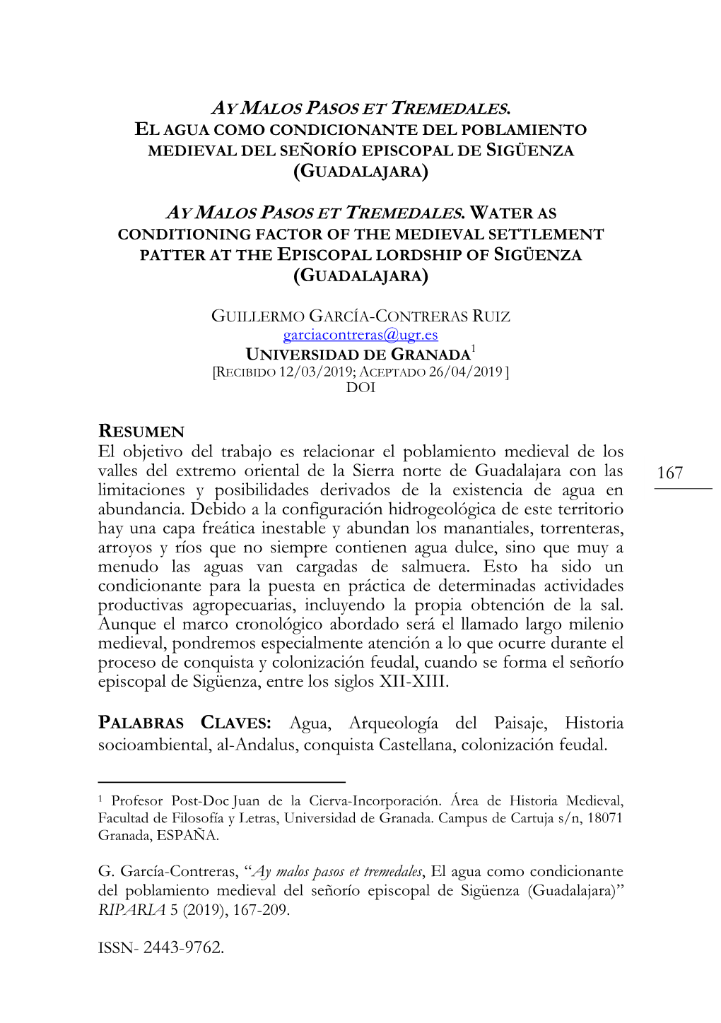 2443-9762. 167 167 El Objetivo Del Trabajo Es