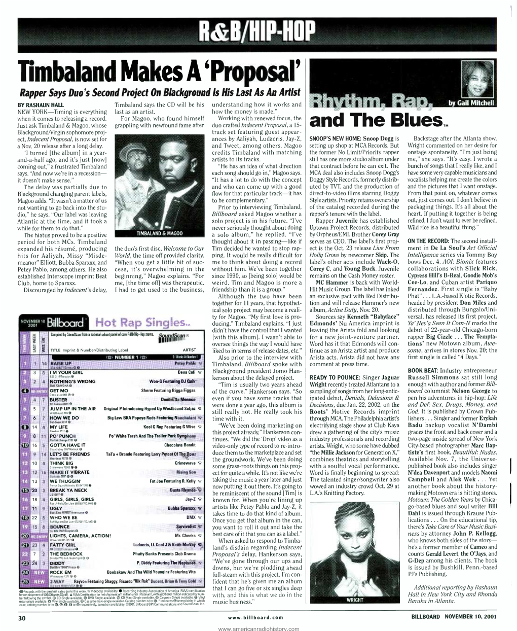 R&B/ -NOP Timbaland Makes a `Proposal'