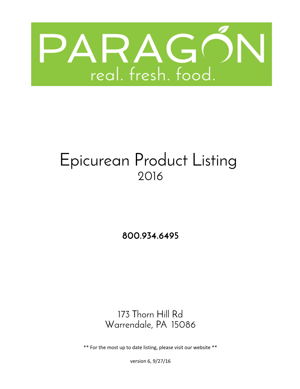 Epicurean Product Guide 2016 V6.Xlsx