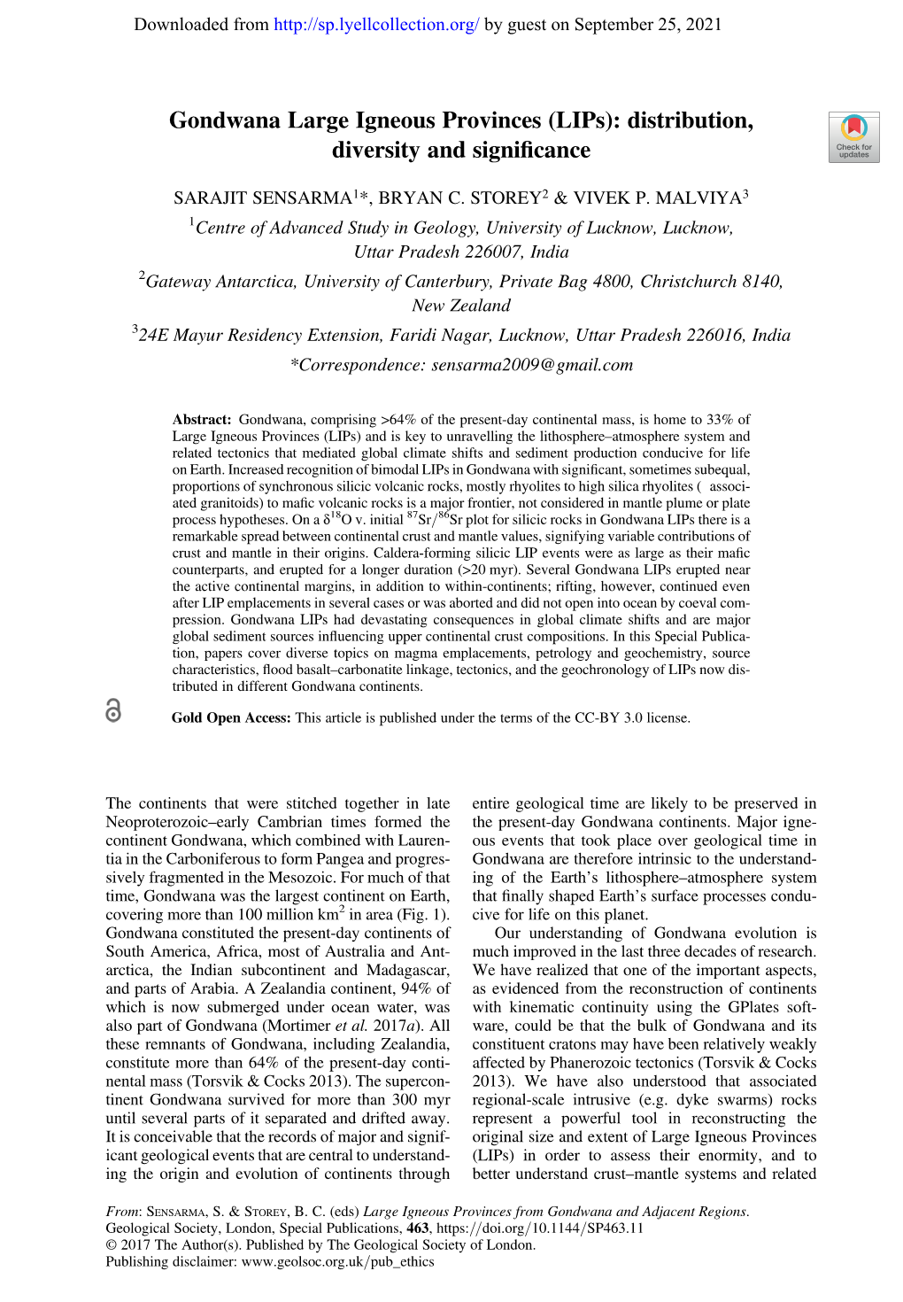 Gondwana Large Igneous Provinces (Lips): Distribution, Diversity and Signiﬁcance