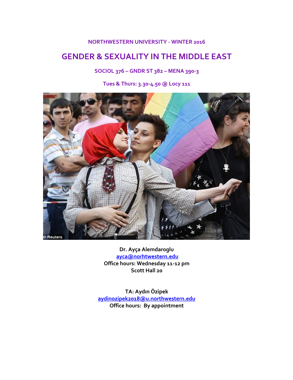 Gender & Sexuality in the Middle East
