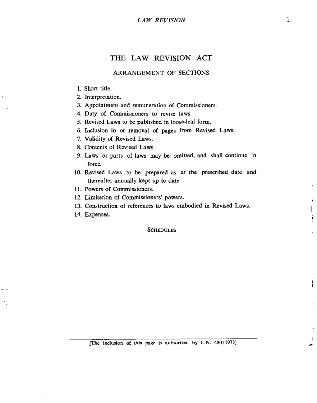 The Law Revision Act
