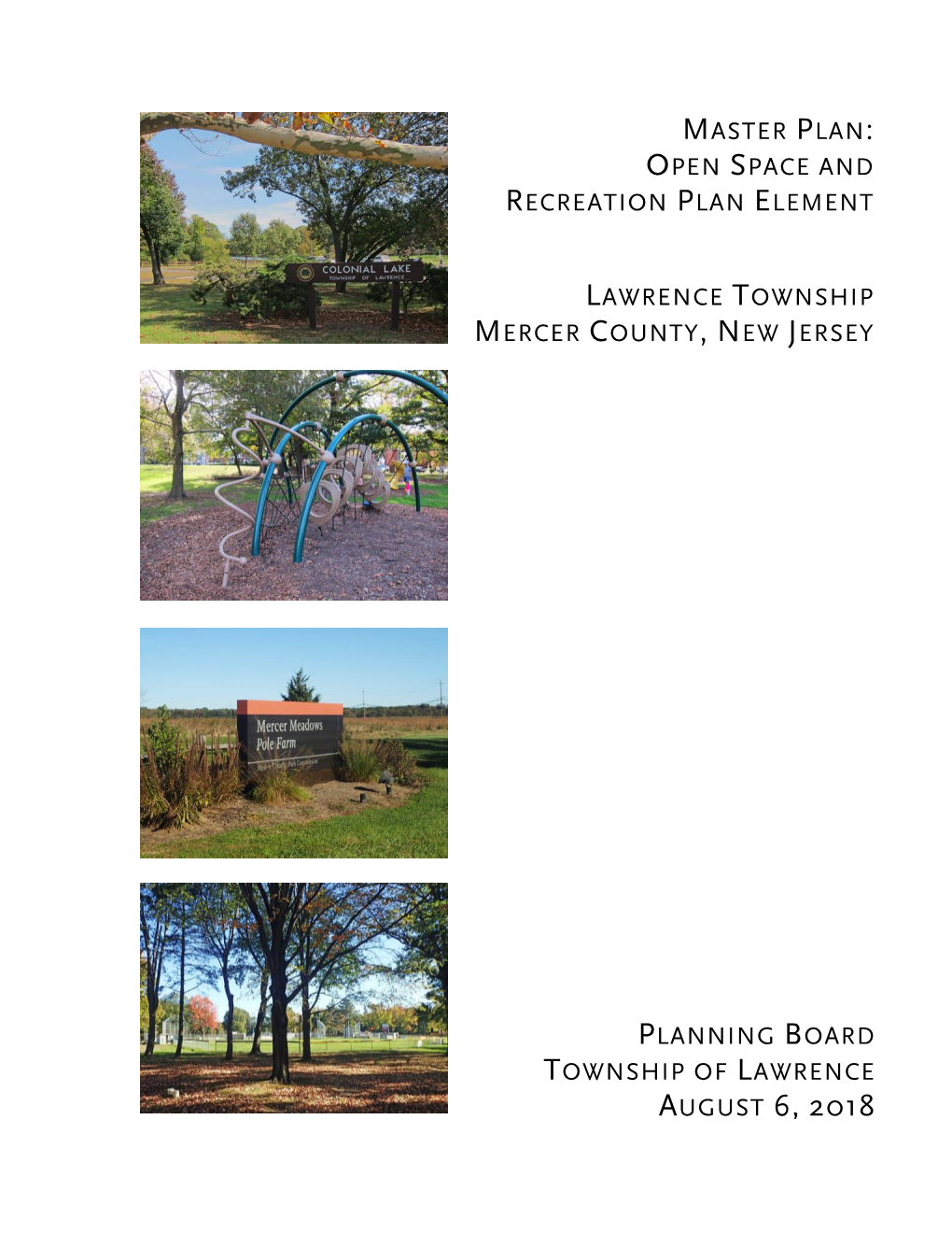 Open Space and Recreation Plan Element, Dated August 6, 2020