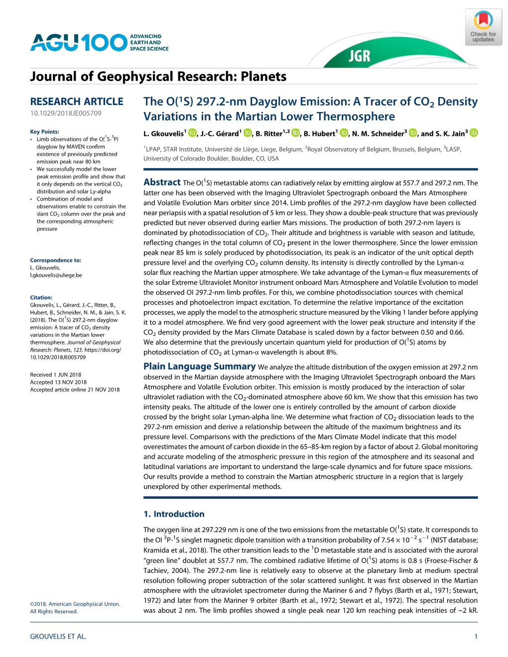 A Tracer of CO2 Density Variations in the Martian Lower CO2 Density Provided by the Mars Climate Database Is Scaled Down by a Factor Between 0.50 and 0.66