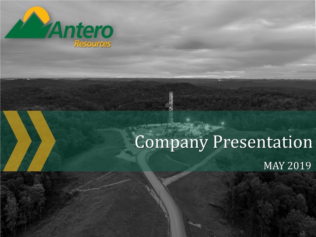 Antero-Company Website Presentation – May 2019