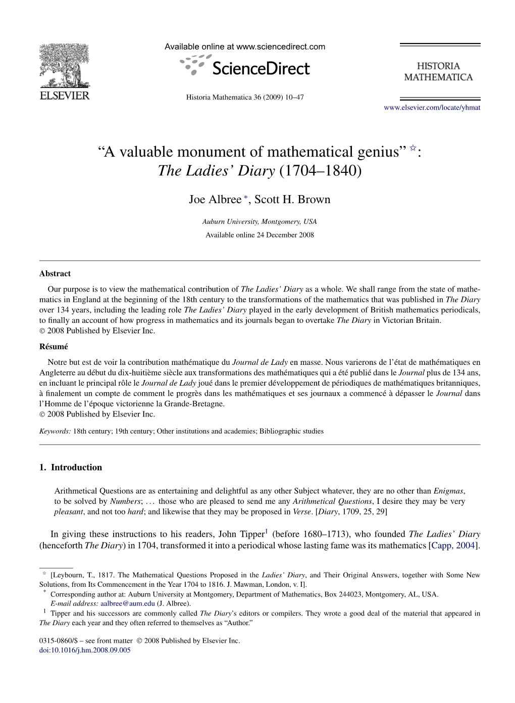 “A Valuable Monument of Mathematical Genius”\Thanksmark T1: the Ladies' Diary (1704–1840)