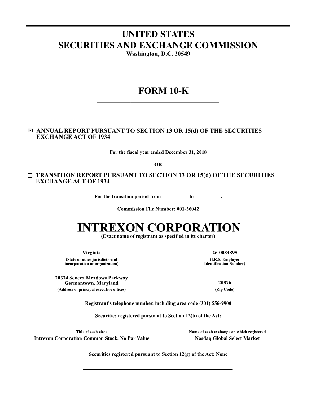 UNITED STATES SECURITIES and EXCHANGE COMMISSION Washington, D.C