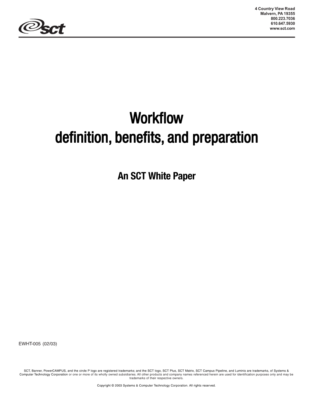 Workflow Definition, Benefits, and Preparation