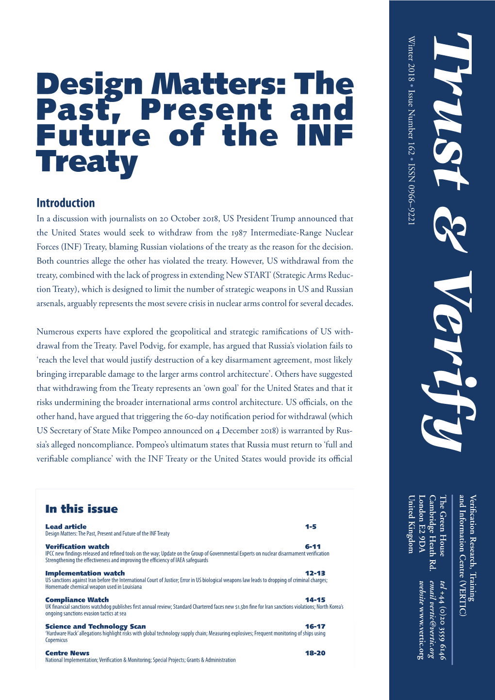 Design Matters: the Past, Present and Future of the INF Treaty