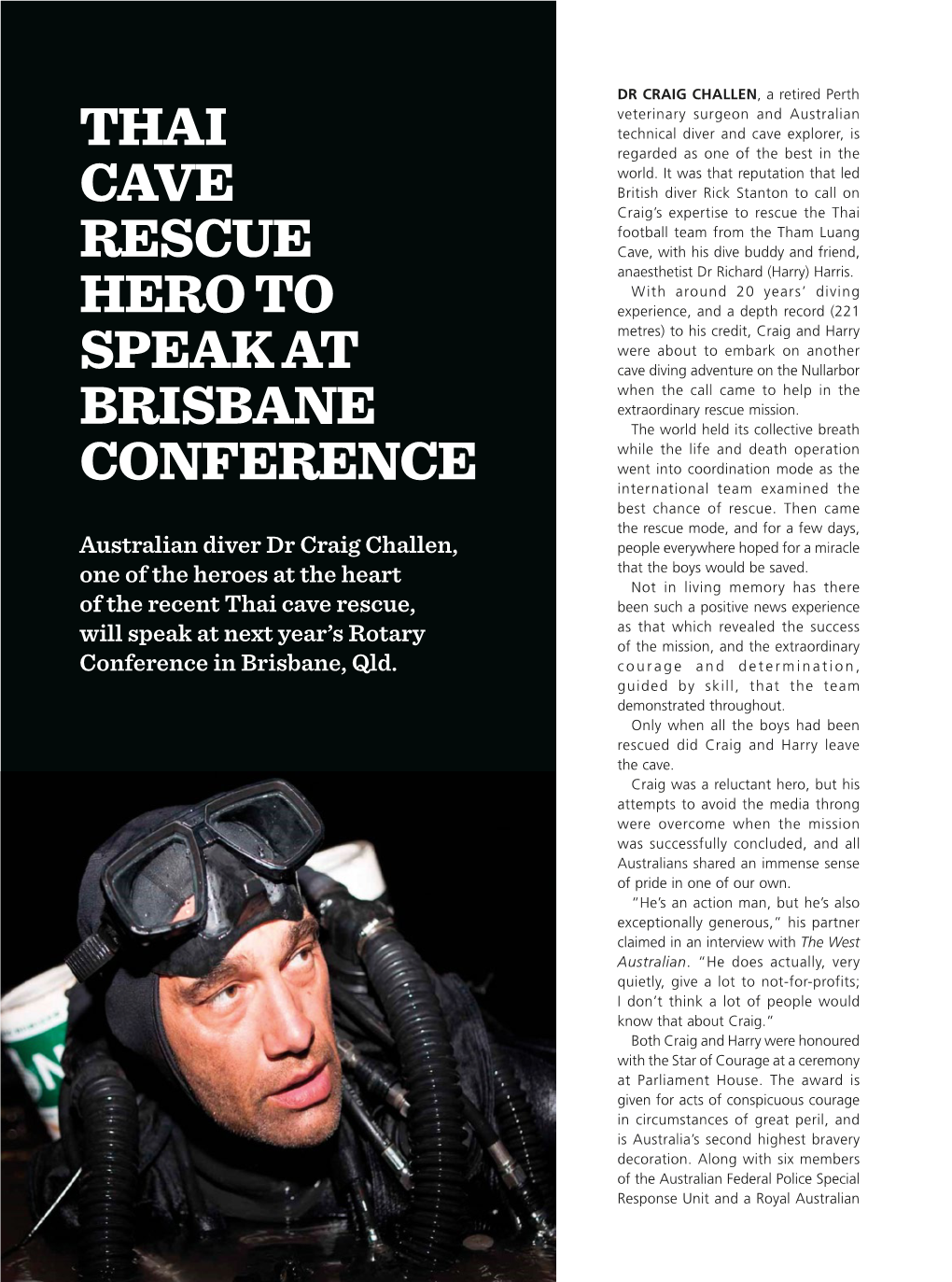 Thai Cave Rescue Hero to Speak at Brisbane Conference