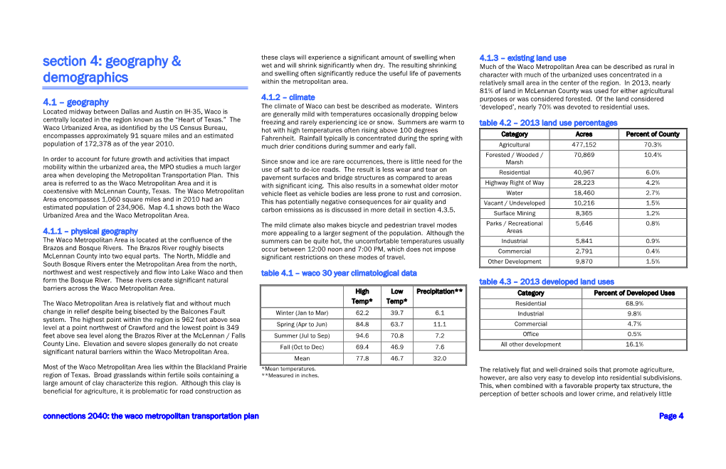 Section 4: Geography & Demographics