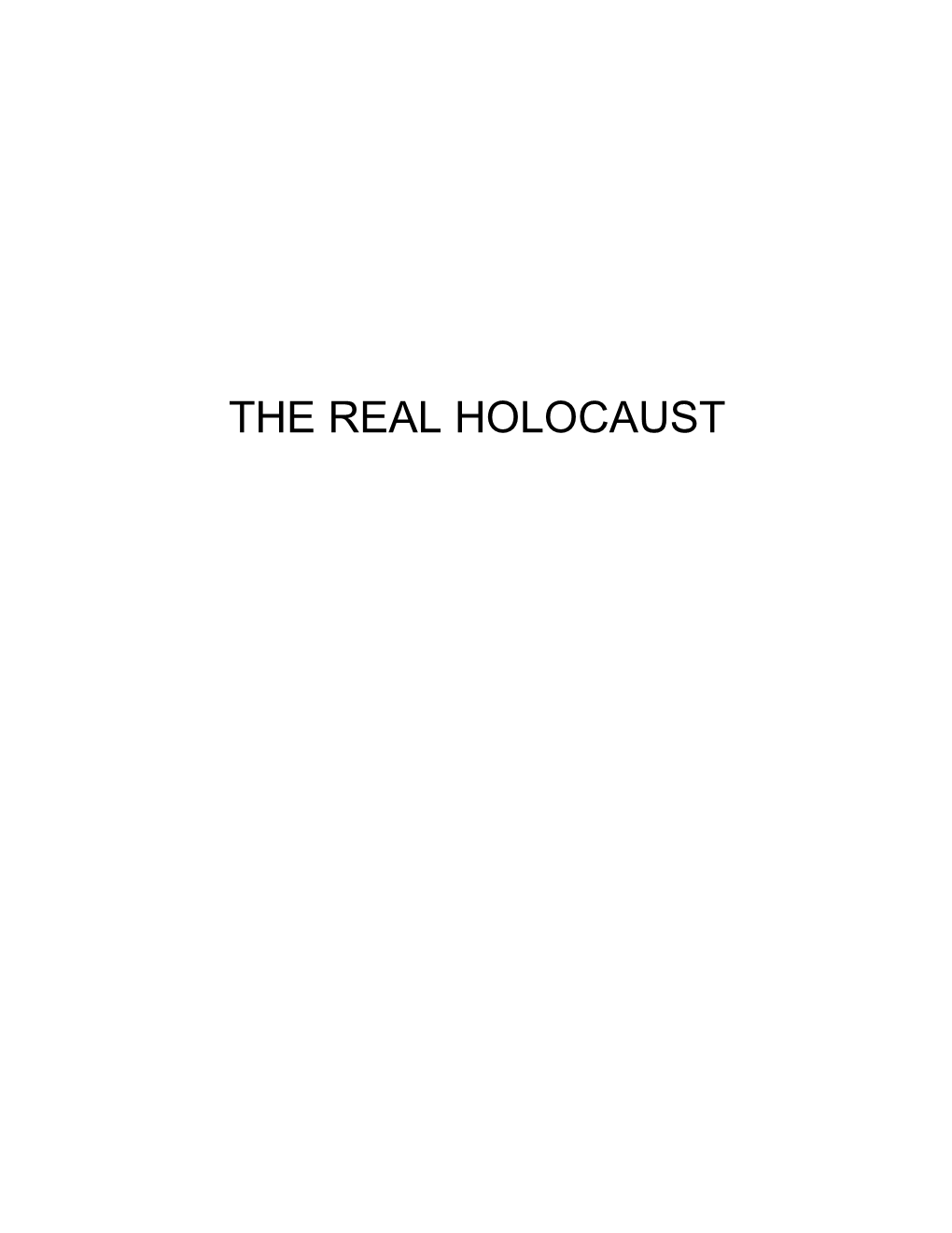 The Real Holocaust