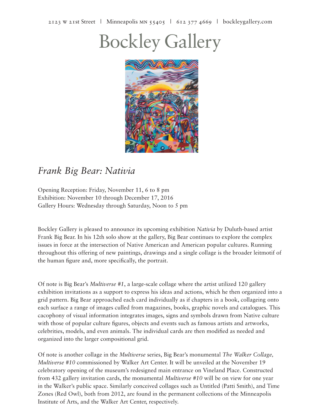 Frank Big Bear: Nativia
