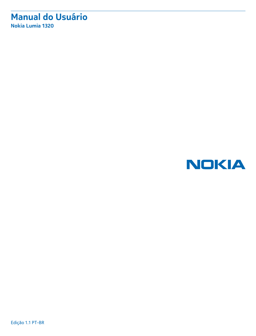 Manual Do Usuário Nokia Lumia 1320