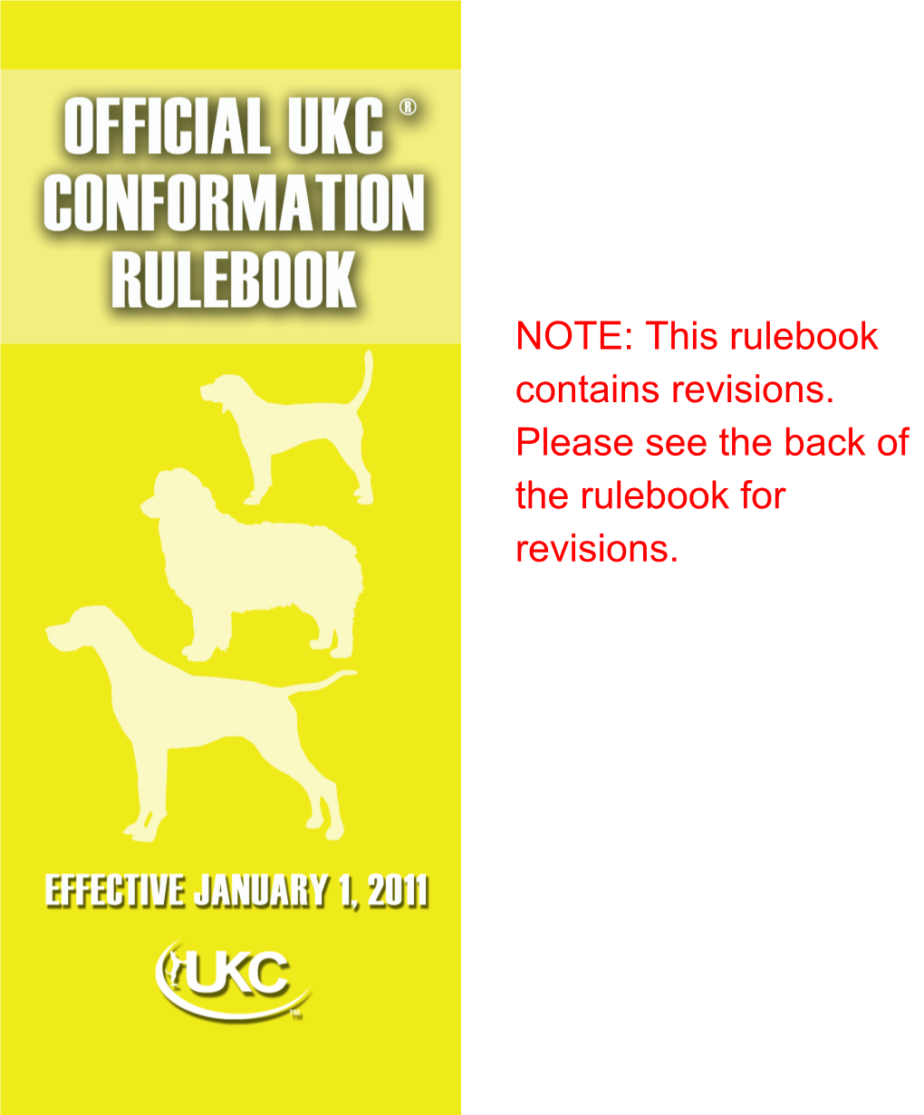 This Rulebook Contains Revisions. Please See the Back of The