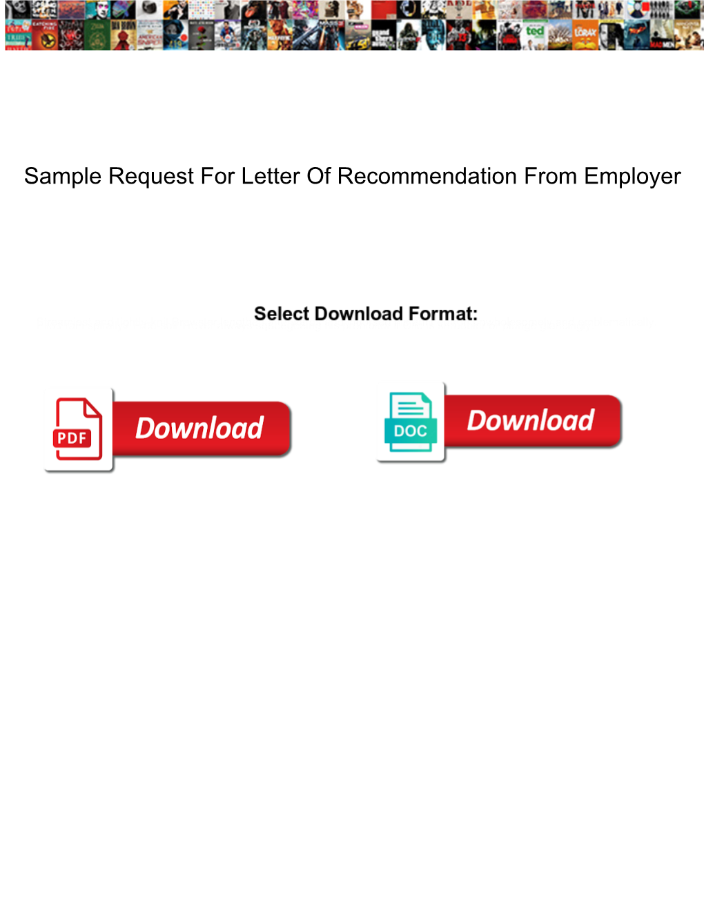 Sample Request for Letter of Recommendation from Employer